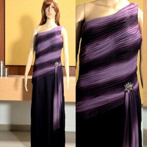 Purple One Shoulder Gown by Alex Evenings
